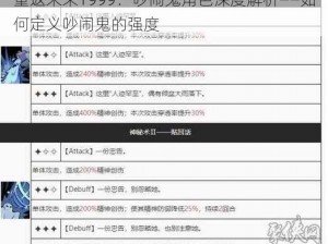 重返未来1999：吵闹鬼角色深度解析——如何定义吵闹鬼的强度