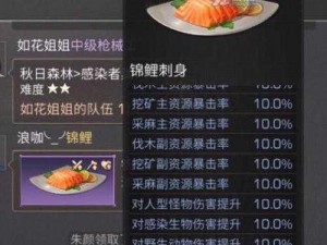 明日之后锦鲤刺身秘制配方：鲜美滋味一触即发