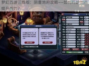 梦幻西游三维版：阴曹地府攻略——如何巧妙加点提升战力？