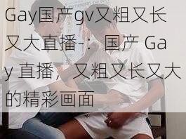 Gay国产gv又粗又长又大直播-：国产 Gay 直播，又粗又长又大的精彩画面