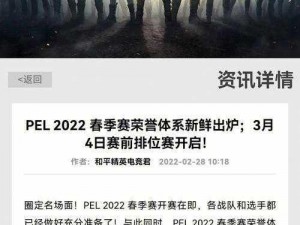 关于和平精英PEL 2022夏季赛开始时间及赛程介绍的深入探讨