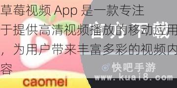 草莓视频 App 是一款专注于提供高清视频播放的移动应用，为用户带来丰富多彩的视频内容