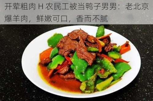 开荤粗肉 H 农民工被当鸭子男男：老北京爆羊肉，鲜嫩可口，香而不腻