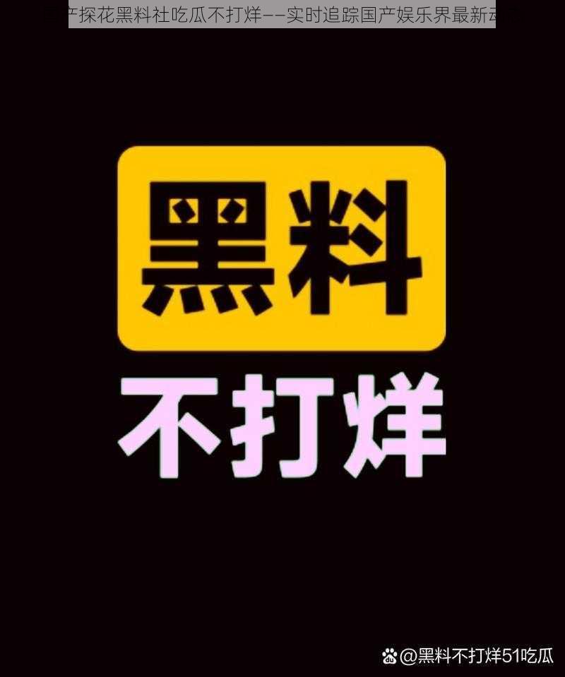 国产探花黑料社吃瓜不打烊——实时追踪国产娱乐界最新动态