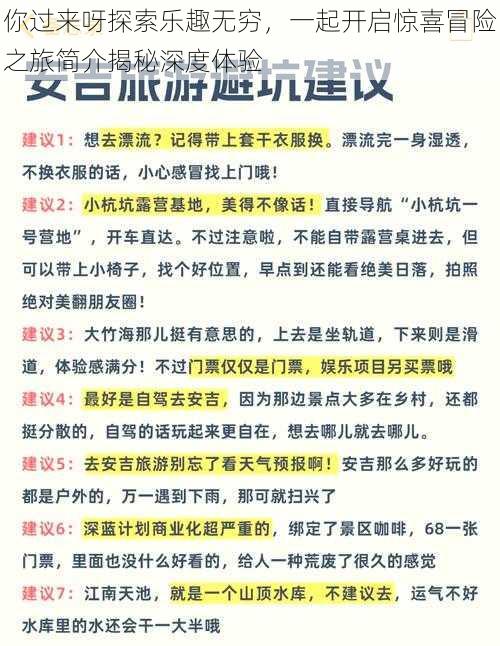 你过来呀探索乐趣无穷，一起开启惊喜冒险之旅简介揭秘深度体验