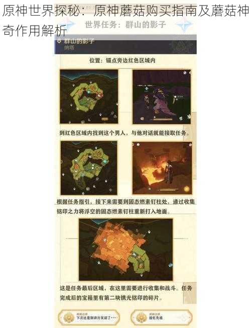 原神世界探秘：原神蘑菇购买指南及蘑菇神奇作用解析