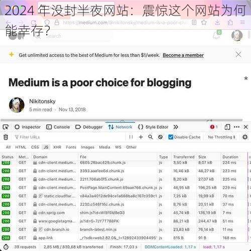 2024 年没封半夜网站：震惊这个网站为何能幸存？