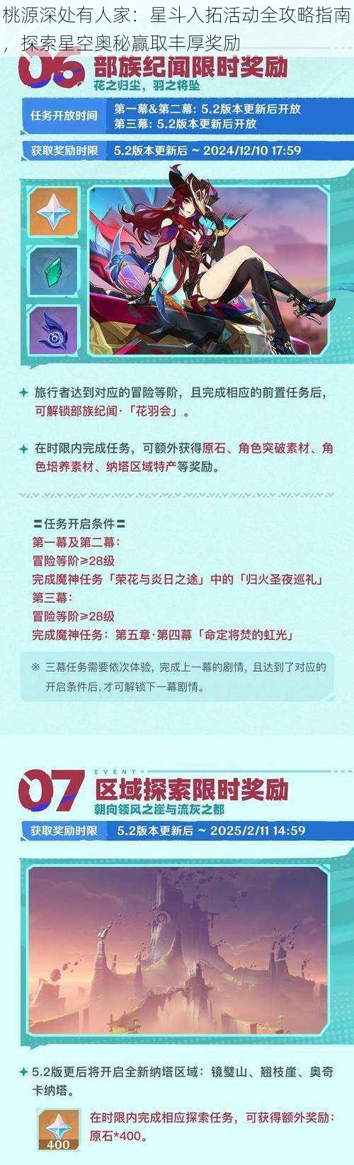 桃源深处有人家：星斗入拓活动全攻略指南，探索星空奥秘赢取丰厚奖励