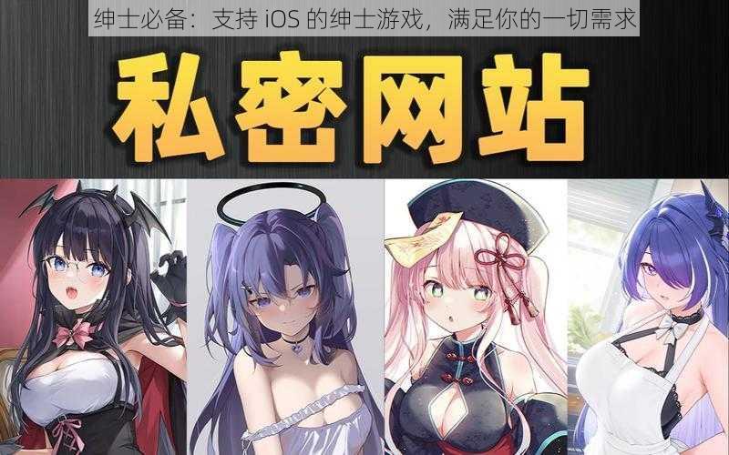 绅士必备：支持 iOS 的绅士游戏，满足你的一切需求