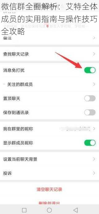 微信群全面解析：艾特全体成员的实用指南与操作技巧全攻略