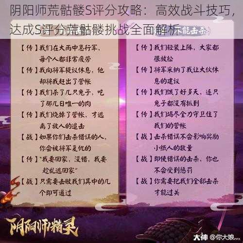 阴阳师荒骷髅S评分攻略：高效战斗技巧，达成S评分荒骷髅挑战全面解析