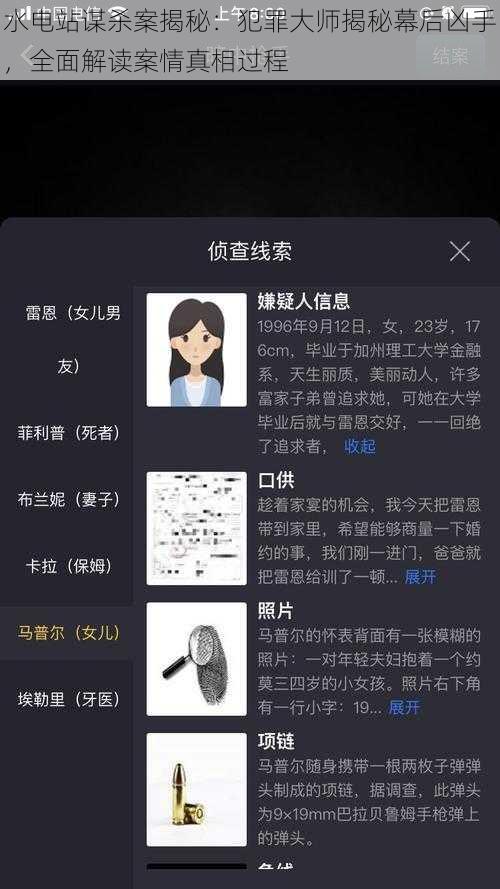 水电站谋杀案揭秘：犯罪大师揭秘幕后凶手，全面解读案情真相过程