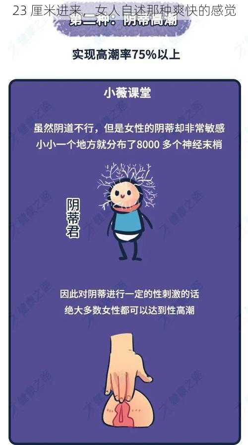 23 厘米进来，女人自述那种爽快的感觉