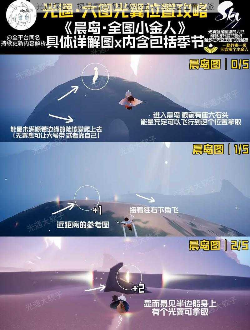 光遇探险：探寻雪隐峰神秘小金人的隐藏位置之旅