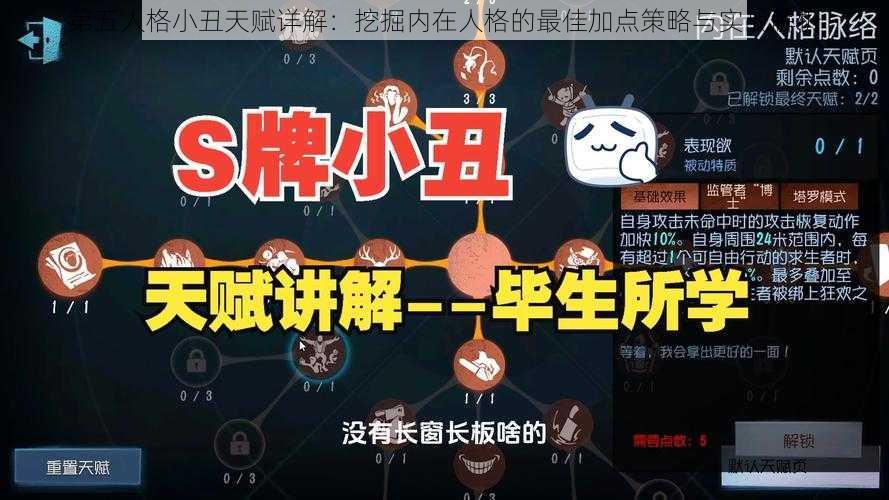 第五人格小丑天赋详解：挖掘内在人格的最佳加点策略与实战解析