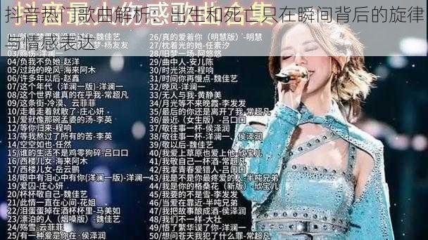 抖音热门歌曲解析：出生和死亡只在瞬间背后的旋律与情感表达