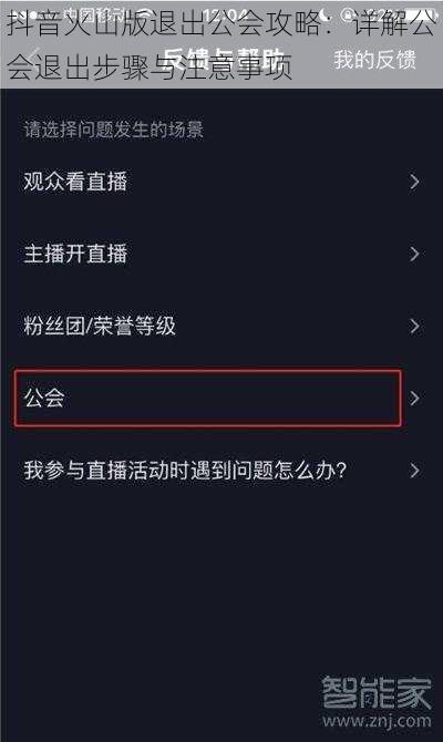 抖音火山版退出公会攻略：详解公会退出步骤与注意事项