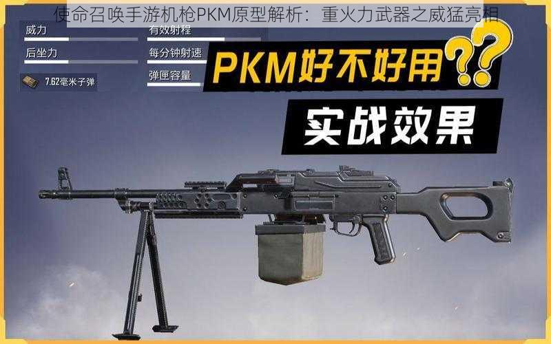 使命召唤手游机枪PKM原型解析：重火力武器之威猛亮相