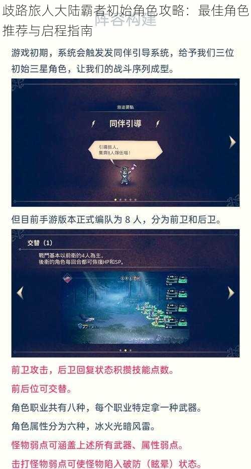 歧路旅人大陆霸者初始角色攻略：最佳角色推荐与启程指南