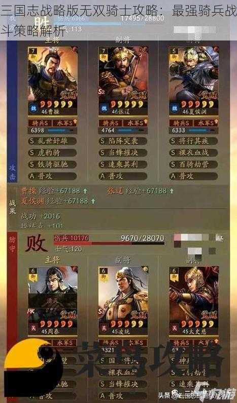 三国志战略版无双骑士攻略：最强骑兵战斗策略解析