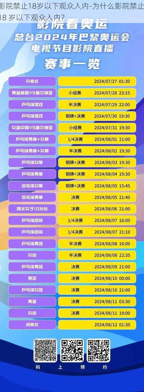 影院禁止18岁以下观众入内-为什么影院禁止 18 岁以下观众入内？