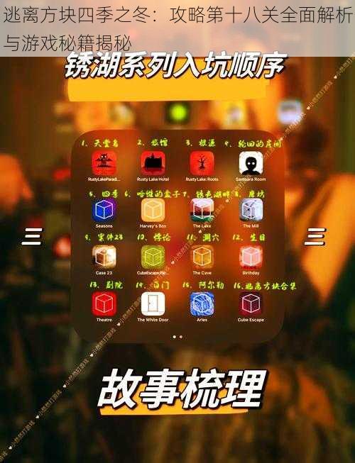 逃离方块四季之冬：攻略第十八关全面解析与游戏秘籍揭秘